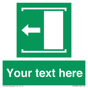 Custom Slide to Open Sign